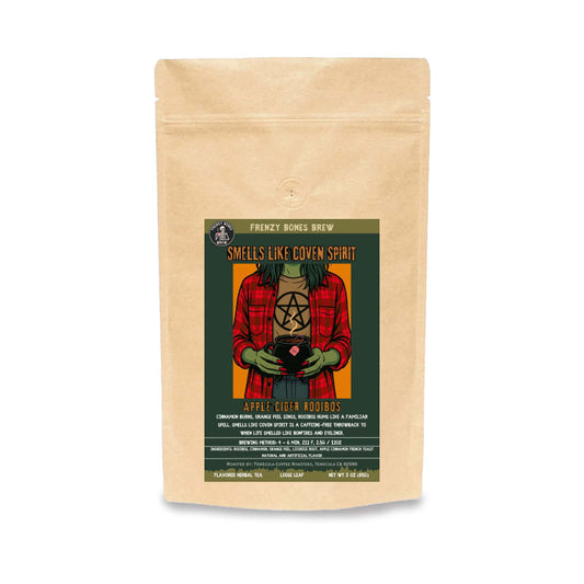 Smells Like Coven Spirit herbal blend by Frenzy Bones – spicy, sweet tea for witchy souls