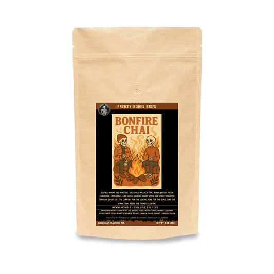 Bonefire Chai by Frenzy Bones—spicy masala tea for bold souls